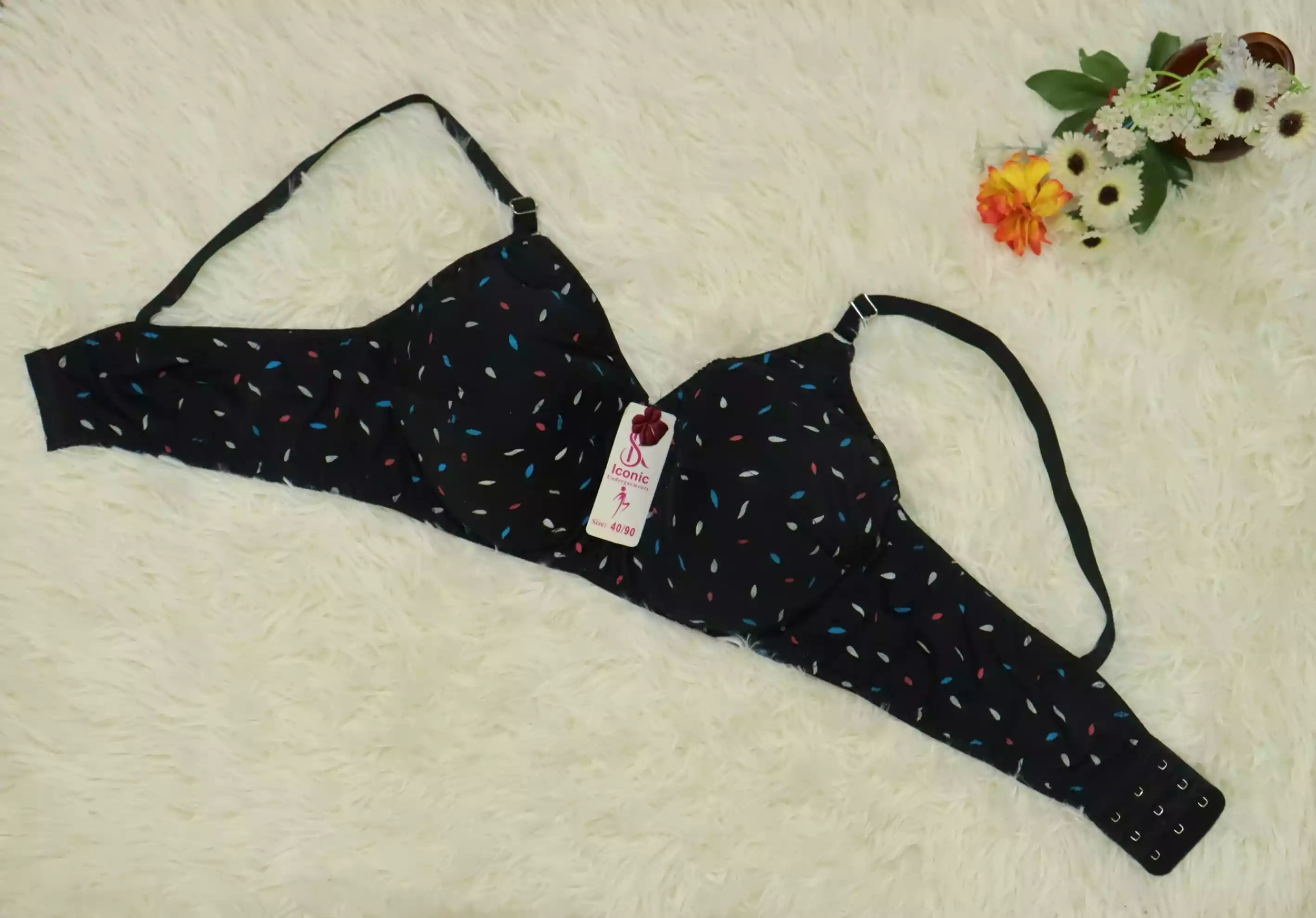 Soft Cotton Light Padded Bra - Black