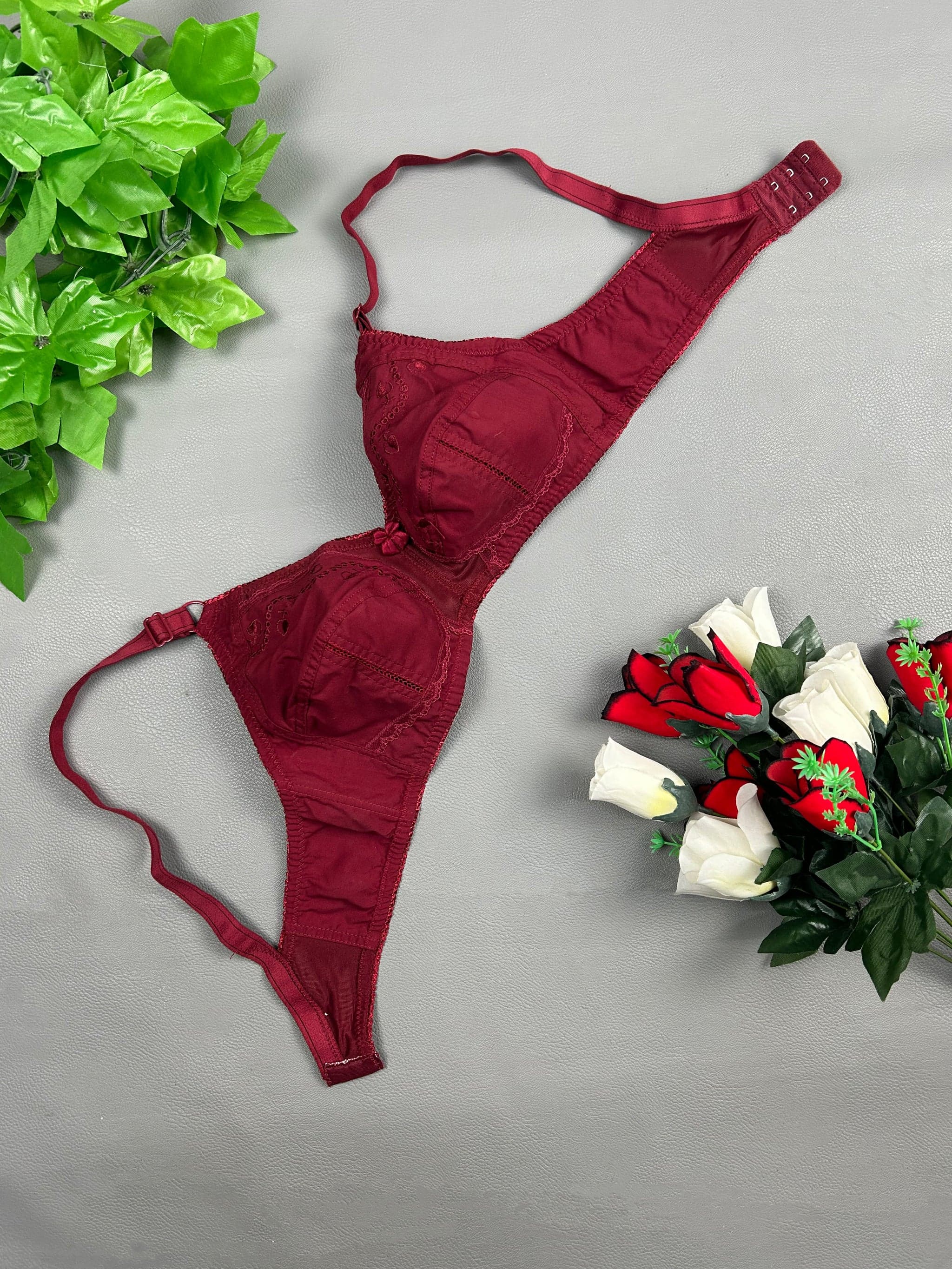 Maroon Non-Padded Bra For Women FG LB08